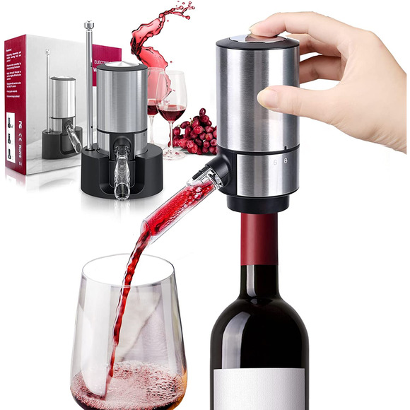 Wine Gifts-Wine Aerator Pourer- Electric Wine Dispenser, One Touch Smart Wine De - Picture 1 of 12